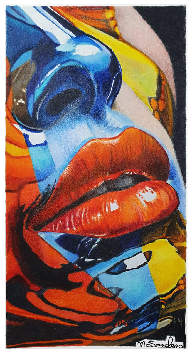 La Venere- matite acquerello su cartoncino misura:15x30 cm anno: 2023